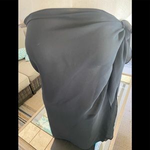Sarong Black coverup can tie from neck or waist perfect for pools or beaches EUC